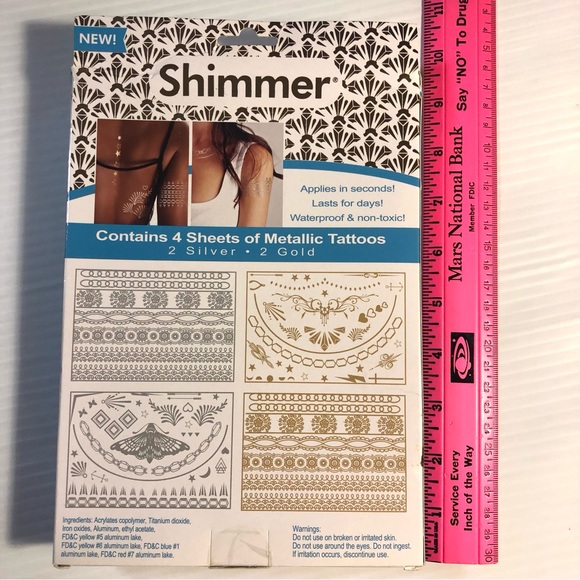 NWT Temporary Tattoo Bundle, Gold & Silver Metallic + More! - Picture 4 of 14
